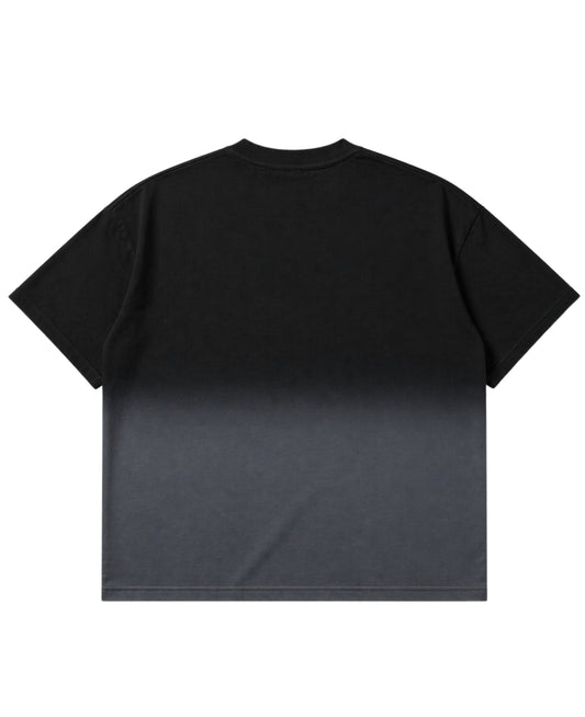 Black Ombré Wash Boxy Fit T-shirt Back Design