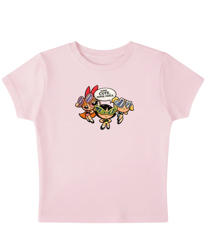 Baby Pink Baby Tee Front Design