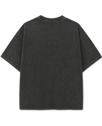 Vintage Fade Wash Oversized T-shirt Back Design